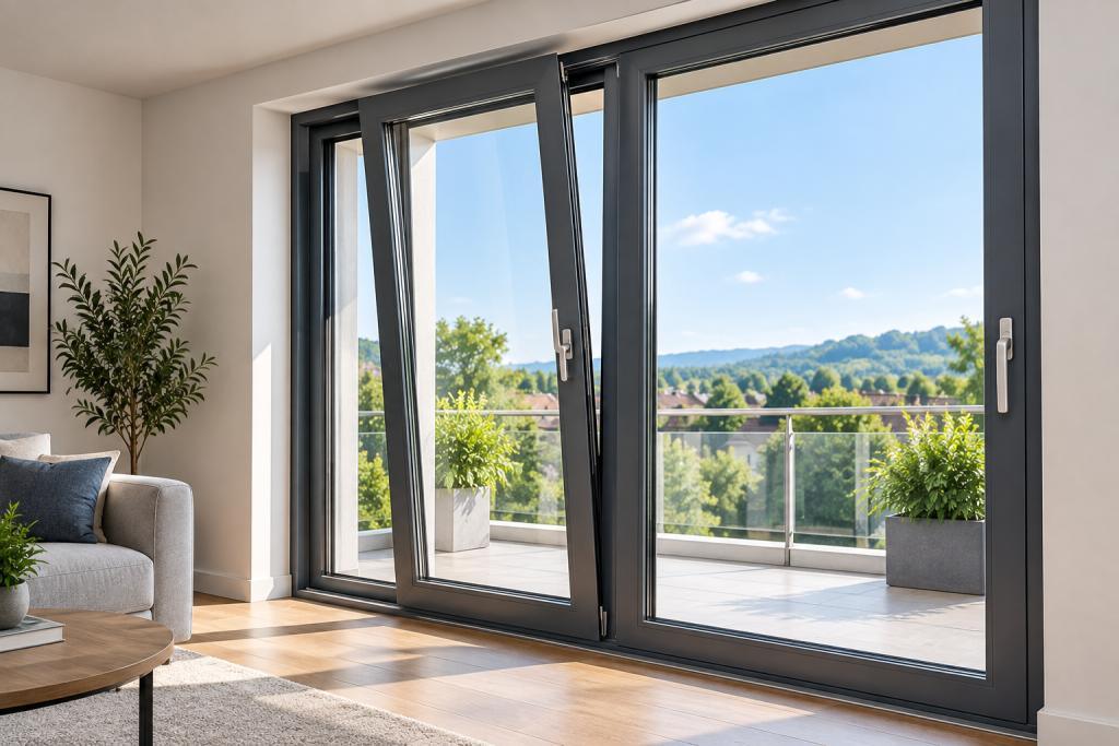 Schiebetüren Moderne Parallel-Schiebe-Kipp-Tür mit Kippfunktion