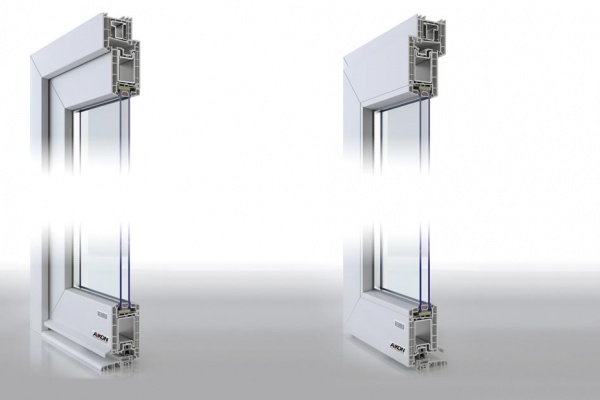 Standard Fenstersystem mit 70 bis 76 mm Bautiefe